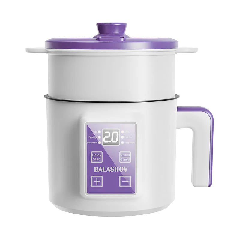Olla Arrocera Eléctrica de 1.7L de Capacidad, Capa Simple/Doble, 220V, Multicocina Antiadherente, Olla de Arroz al Vapor con Control Mecánico Inteligente para el Hogar