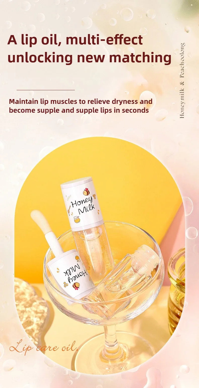 Korean Beauty Moisturizing Lip Ink Gloss Jelly Lipstick Big Brush Labial Lips Bright Oil Balm - Moisture & Color in One