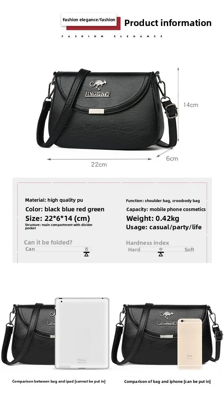 Retro Small Square Crossbody Purse Soft PU Leather Adjustable Strap Daily Work Travel Flip Cover Handbag Shoulder Bag for Women