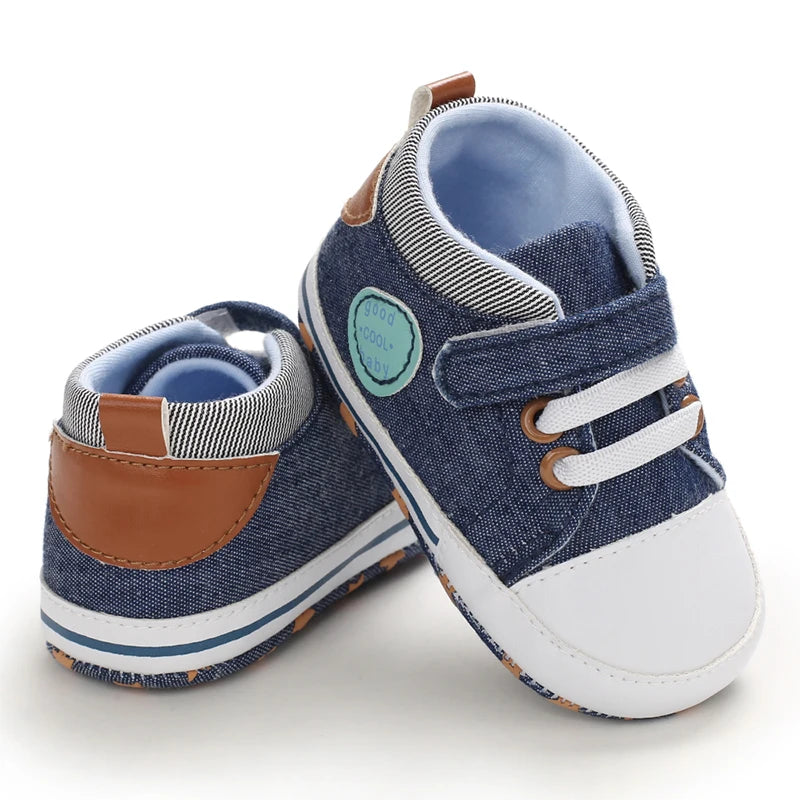 Four Season Blue Main Picture Comfortable and Lightweight Walking Shoes 0-12 Months Soft Sole Anti Slip Crawling Shoes