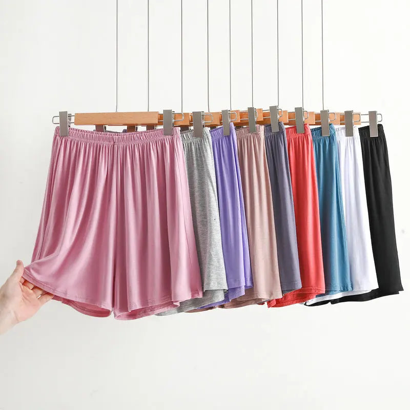 Outerwear modal shorts, summer plus size high-waisted wide-leg trousers, loose pajamas, thin bottomed safety pants, casual trous