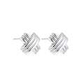 Trendy Stainless Steel Multilayer Circle Twist Knot Earrings For Women'S Texture Mixed Color Gold Plated Statement Earring Bijoux
