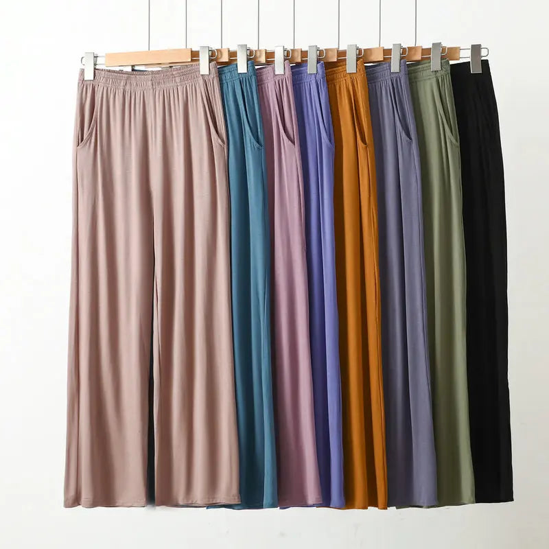 Women's Wide Leg Casual Pants - High Waist Loose Fit, XL-8XL