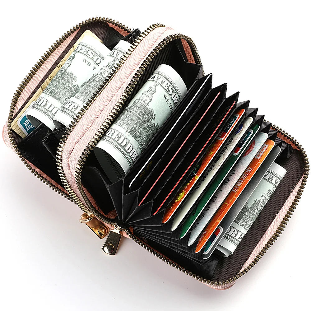 Women's PU Leather Wallet Short Coin Card Holder Jesus Pattern Small Hard Wallet Fashionable Money Bag