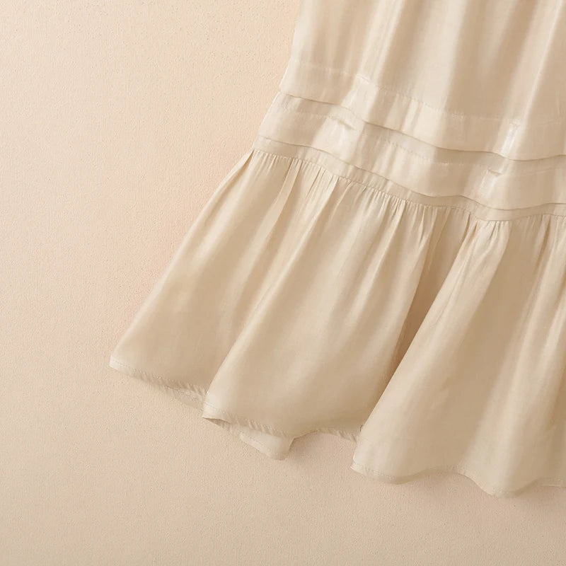 Fashion Summer Sundress ZANZEA Women Casual Short Sleeve O Neck Dresses 2026 Eleagnt Solid OL Work Dress Holiday Pleated Vestido