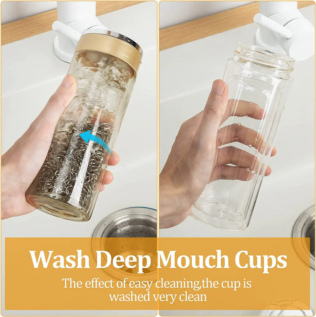Leeseph Kitchen Cleaning Ring Stainless Steel Cleaner Chainmail Scrubber Accessories Reusable Washing Net Cleaning Tool for Home