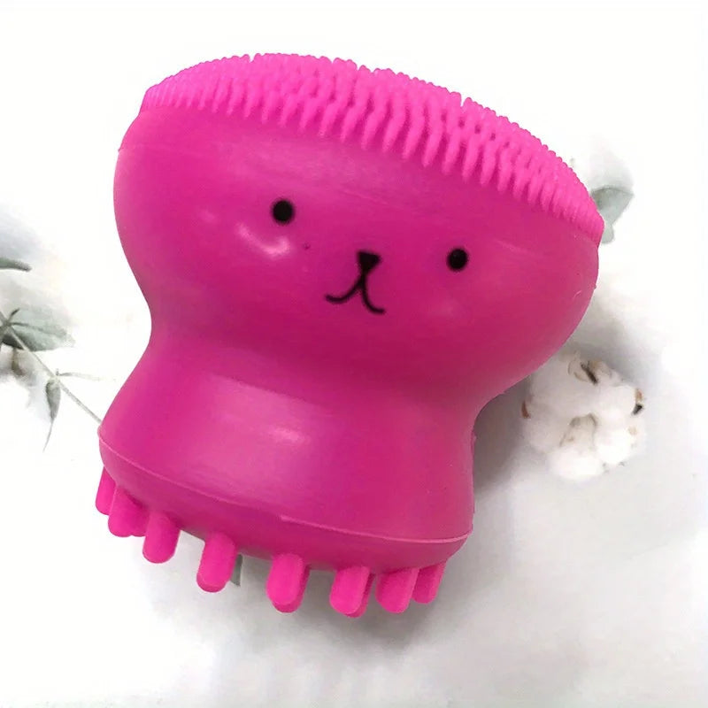 Small Octopus Face Cleaner Facial Cleaning Brush Deep Cleaning Washing Brush Massager Beauty Instrument Clean Pores
