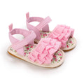 Baby Learning Walk Shoes,Back Zipper Summer Infant Sandals Soft Daily Wear Footwear for Newborn Baby Girls 0-1 Year