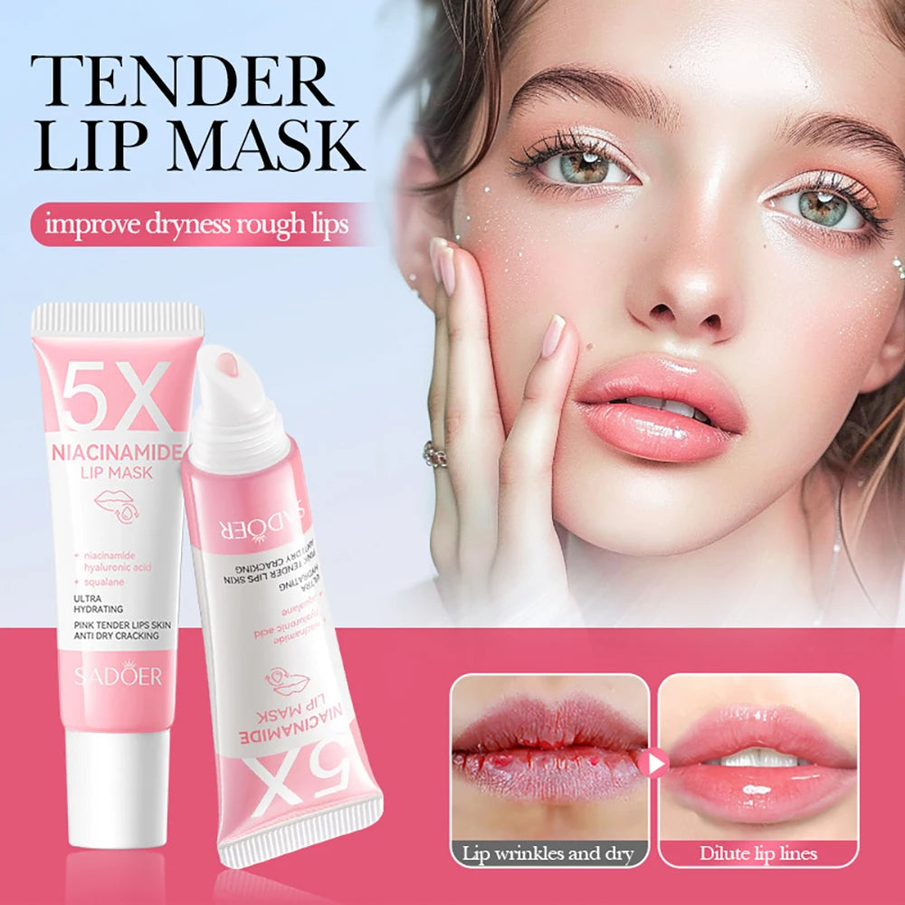 Niacinamide Plumping Lip Mask - Intense Hydration Lip Balm 10g