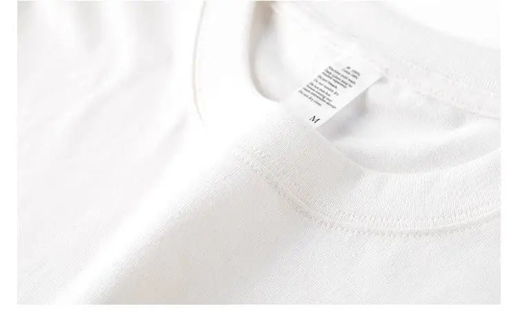 Men's and Women's T-shirts 300G Heavy Gray-purple Round Neck Short-sleeved T-shirts Women's Basic Pure Cotton Simple