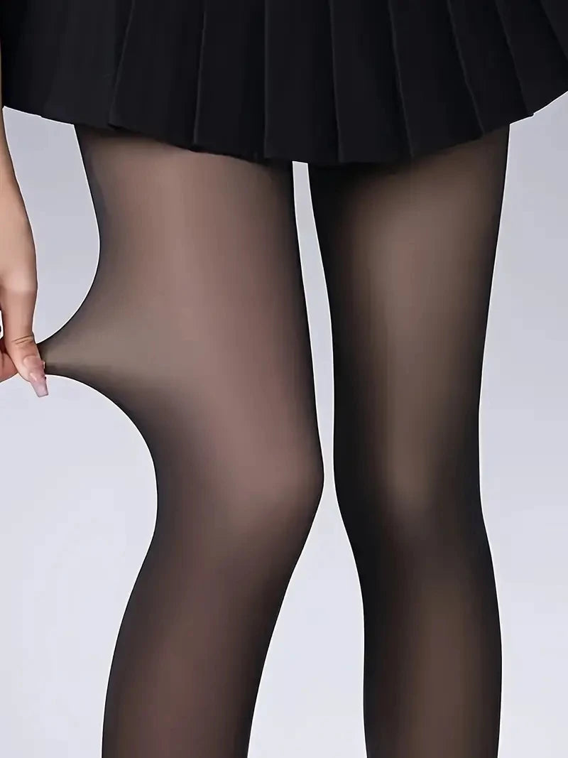 Fake Semi-Transparent Thermal Pants, Autumn High Stretch Tights, Women'S'S Underwear And Pajamas