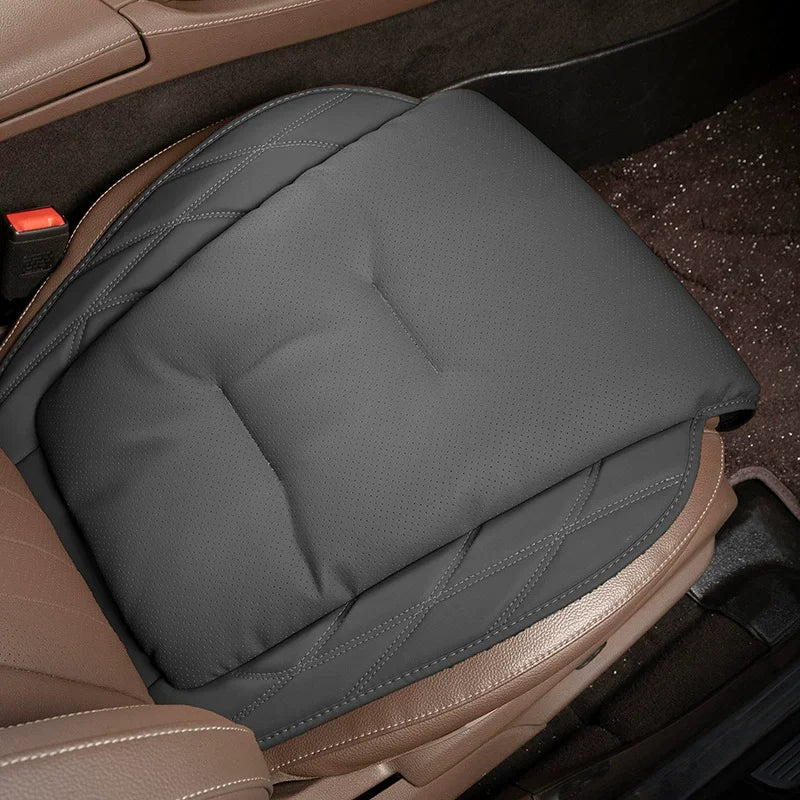Car Seat Cushion New Waist Cushion for Most Cars Breathable and Ventilated Nappa Leather All Season Seat Cushion