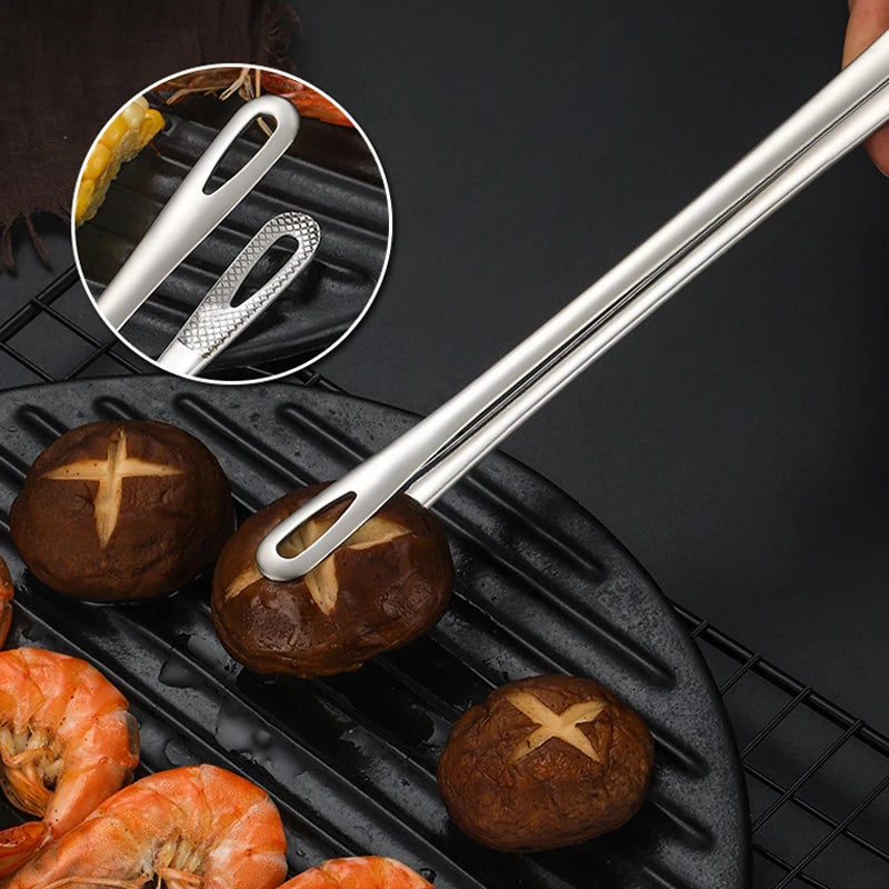 Pinzas de cocina para barbacoa, pinzas de cocina de acero inoxidable, pinzas para ensalada, carne, alimentos, utensilios de buffet, barbacoa, gadgets de cocina