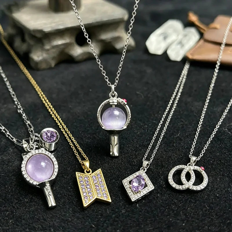 BT21 Collarbone Chain Ami Stick Jewelry Fashion Crown Support Peripheral Collarbone Chain Shoulder Gift