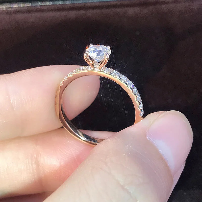 Trendy Claws Design Crystal Zircon Engagement Rings For Women Female Wedding Jewelry Accessories Gift Fashion Women Rings