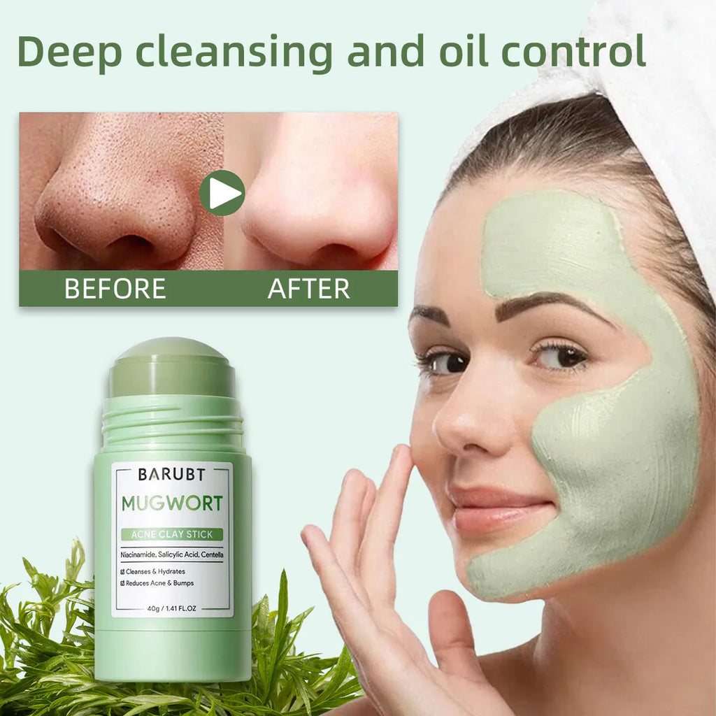 Remove Blackhead Acne Mugwort Solid Mask Cleans Pores Stick Facial Blemish Black Dots Shrink Pores Korean Skin Care Products