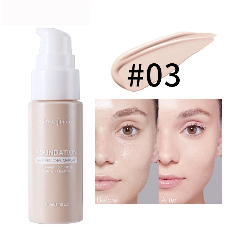 Liquid Foundation Effective Concealer Waterproof Sweat-Resistant Makeup Professional Cosmetics