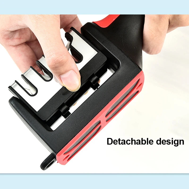 4-Stage Handheld Knife Sharpener Whetstone Stone Professional Chef Meat Cleaver Scissors Camping BBQ Home Kitchen Accessories