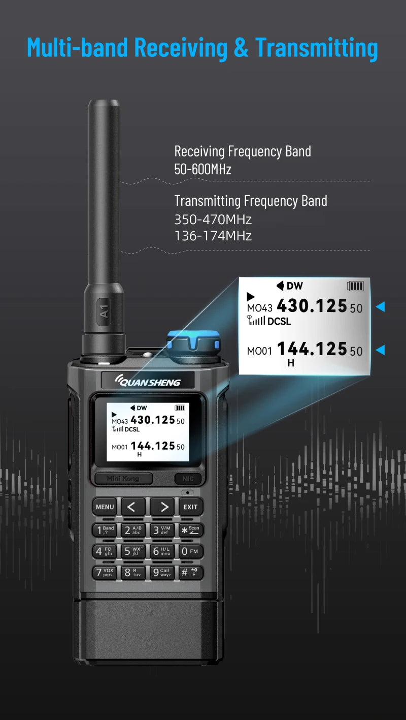 Quansheng UV K1 Mini Walkie Talkie Wireless Set Hunting Camping Long Range Ham Communication Radio K6 Walkier Talkie Transceiver