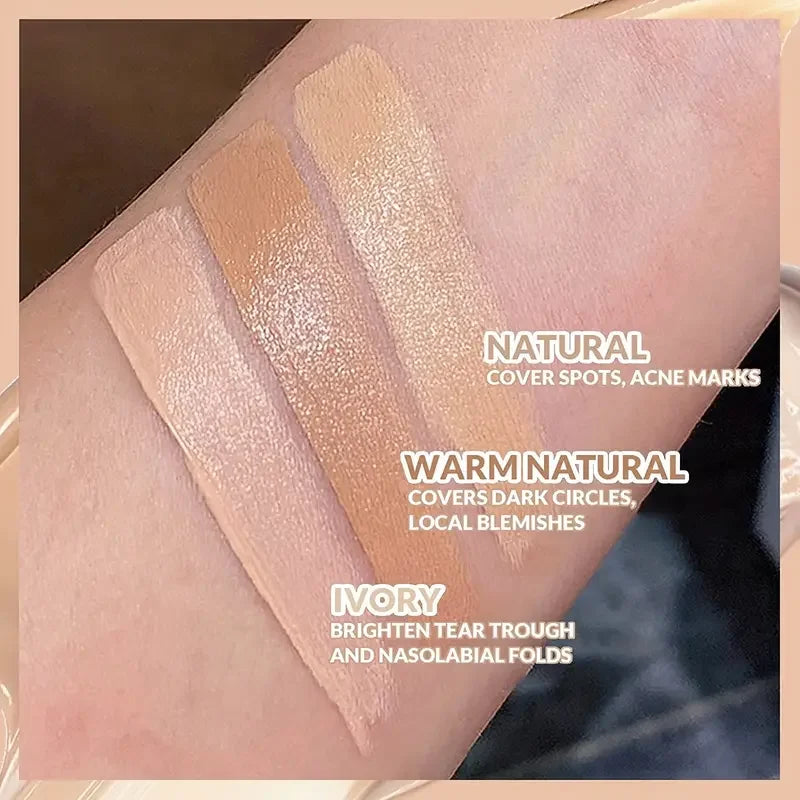 3 In 1 Concealer Palette For Blemishes Dark Circles And Contouring All Skin Types Flawless Coverage