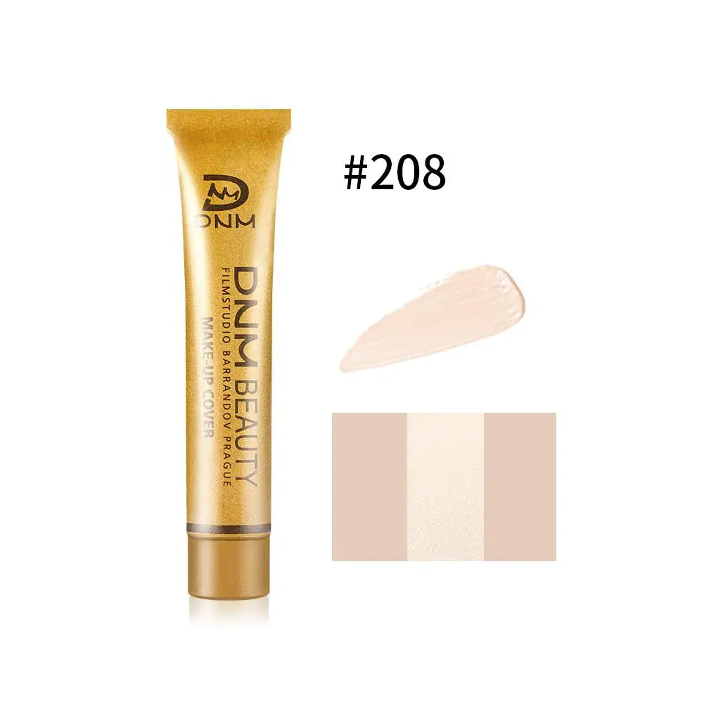 30g Small Gold Tube Concealer Liquid Foundation Makeup Waterproof Lasting Cover Acne Mark Scar Tattoo Super Coverage Concealer