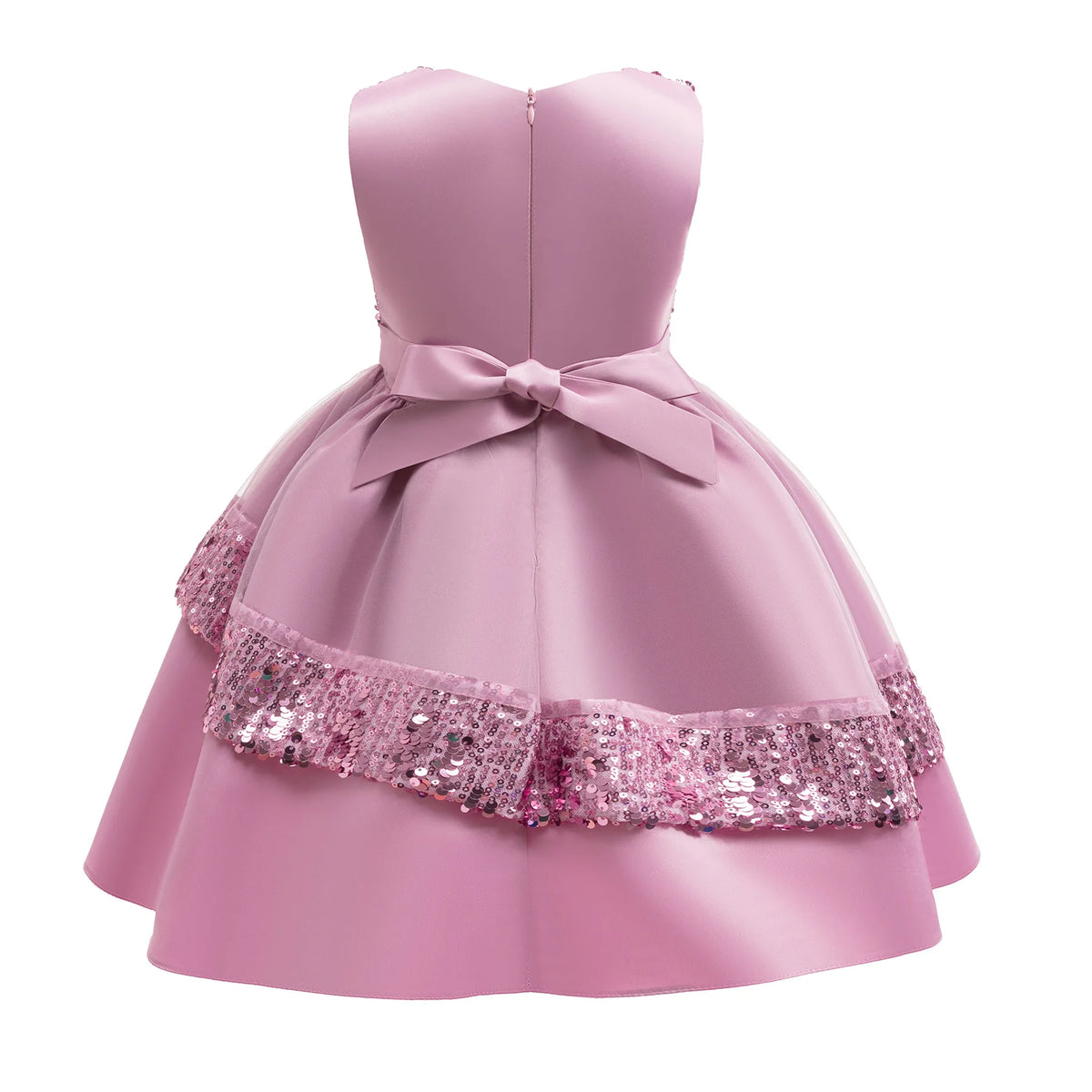 HETISO Princess Dress for Girls Sequined Sleeveless Tutu Gown Children's Fashion Birthday Party Frocks for Ages 2-10