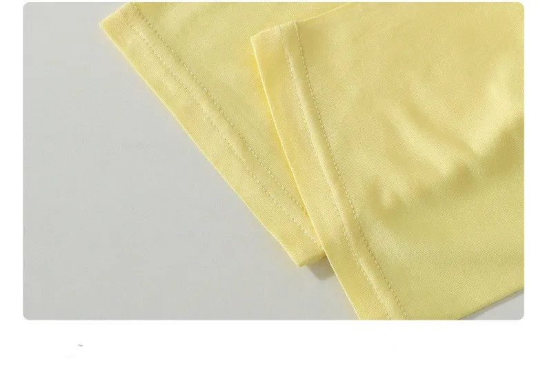 2PCS Children's Lyocell Thin Homewear Clothes Summer Kids Air Conditioning Mid-length Sleeve Tops+Long Pants Pajamas Set