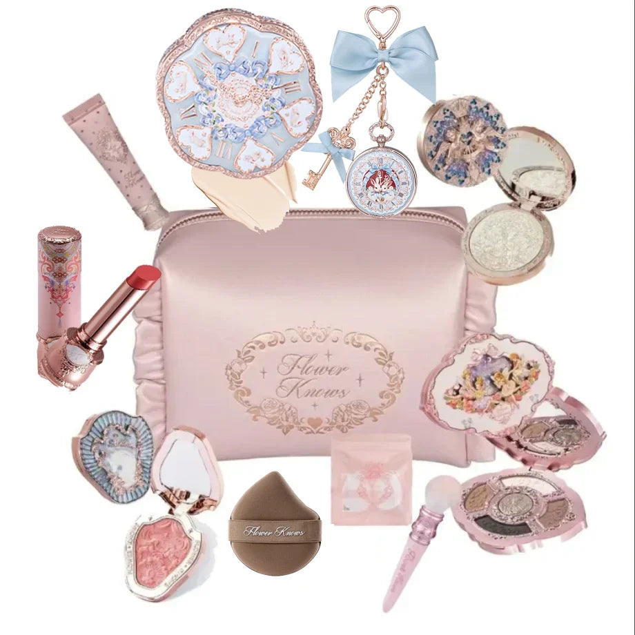 Flower Knows Makeup Set Midsummer Fairytales Flowerknows Foundation Little Angel Highlight Strawberry Rococo Lip Glaze 11pcs Kit