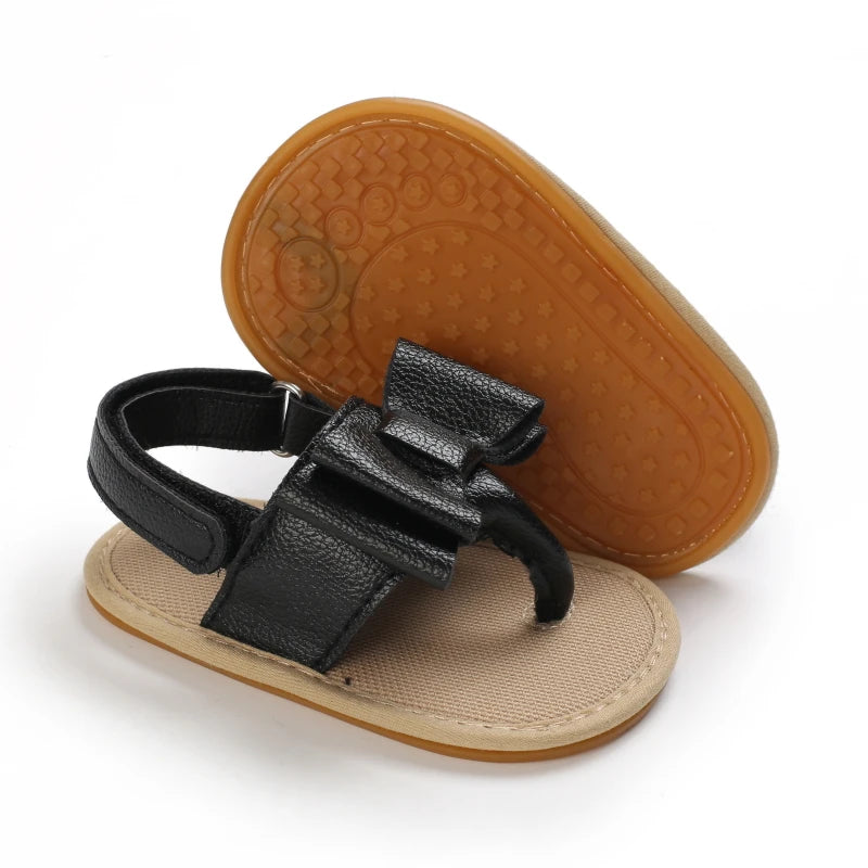 Baby Girl Summer Sandals 0-18 Months Cute Bow Rubber Sole First Walker Casual Comfortable Newborn Sneakers