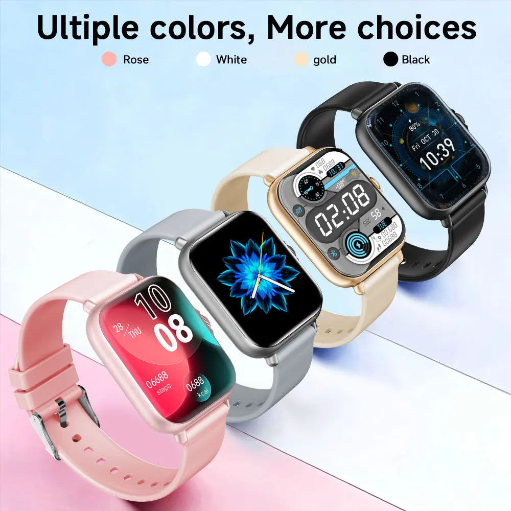 Smart Watch, Wireless Calling Smart Watch, Message Reminder, Sleep Monitoring, Pedometer, Stopwatch, Voice Assistant, Phone Finder, Men's Sports Watch, Women's Sports Watch, Watch Compatible with Android And IOS Phones