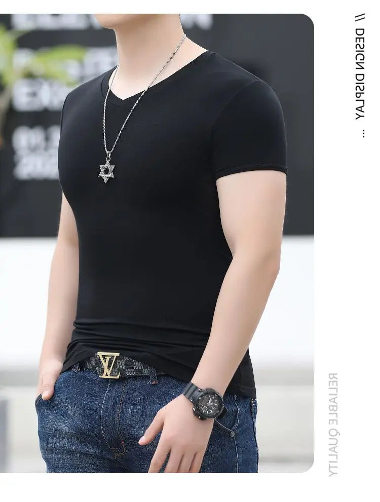 New Arrival:Fashion Men's Top Oversized 6XL T-Shirt for Men's Clothing Soft Breathable Modal Slim Sport Casual WearTank Tops man