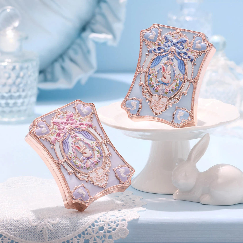 Flower Knows 2026 Bunny Garden Eyeshadow Palette Cute Rabbit Themed All-In-One Cosmetic Collection with Blush & Highlight