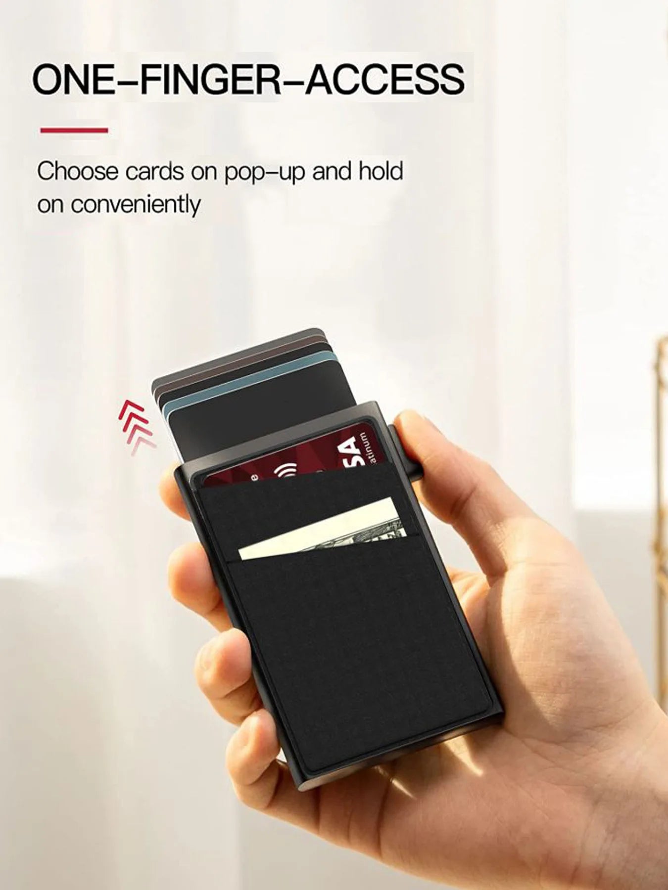 Anti-theft Cards Protectors Card Holder Minimalist Smart Wallet RFID Protection Aluminum Metal Box Cardholder Case Porte Carte