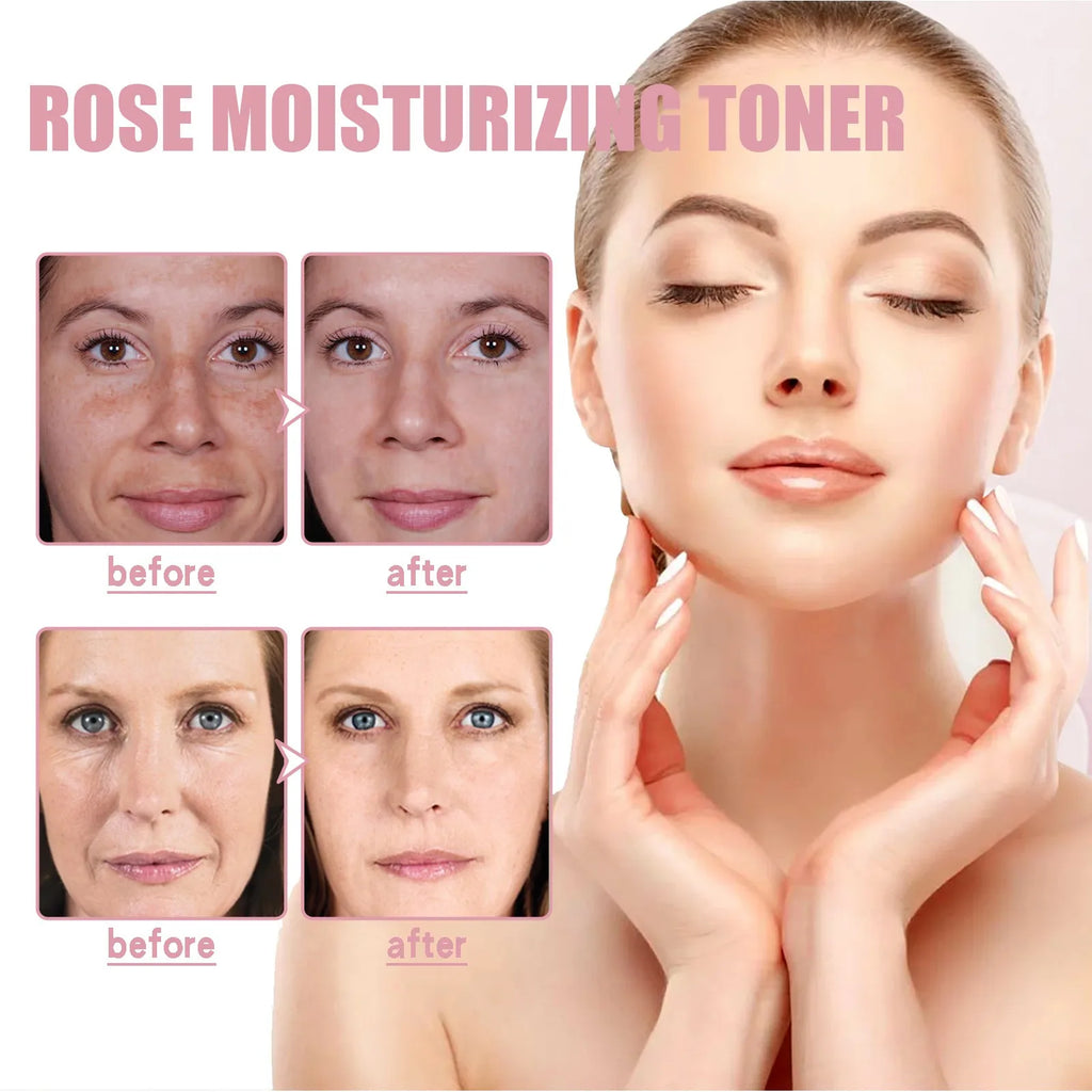 Rose Water Facial Spray Moisturizing Toner for Dry Skin Pore Minimization Bridal Skin Care Pre-Wedding Prep Facial Mist