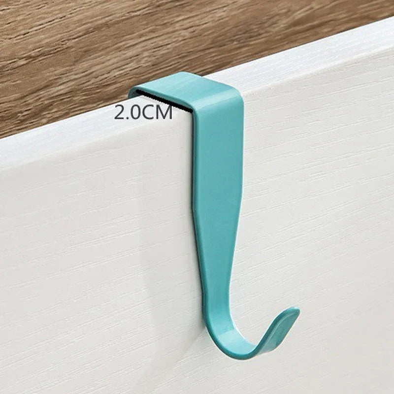 Gancho de puerta de gabinete de 4 piezas, colorido, para colgar en la parte trasera de la puerta de la cocina, cajón, mesa de oficina, llavero, gancho de almacenamiento para accesorios de baño y hogar