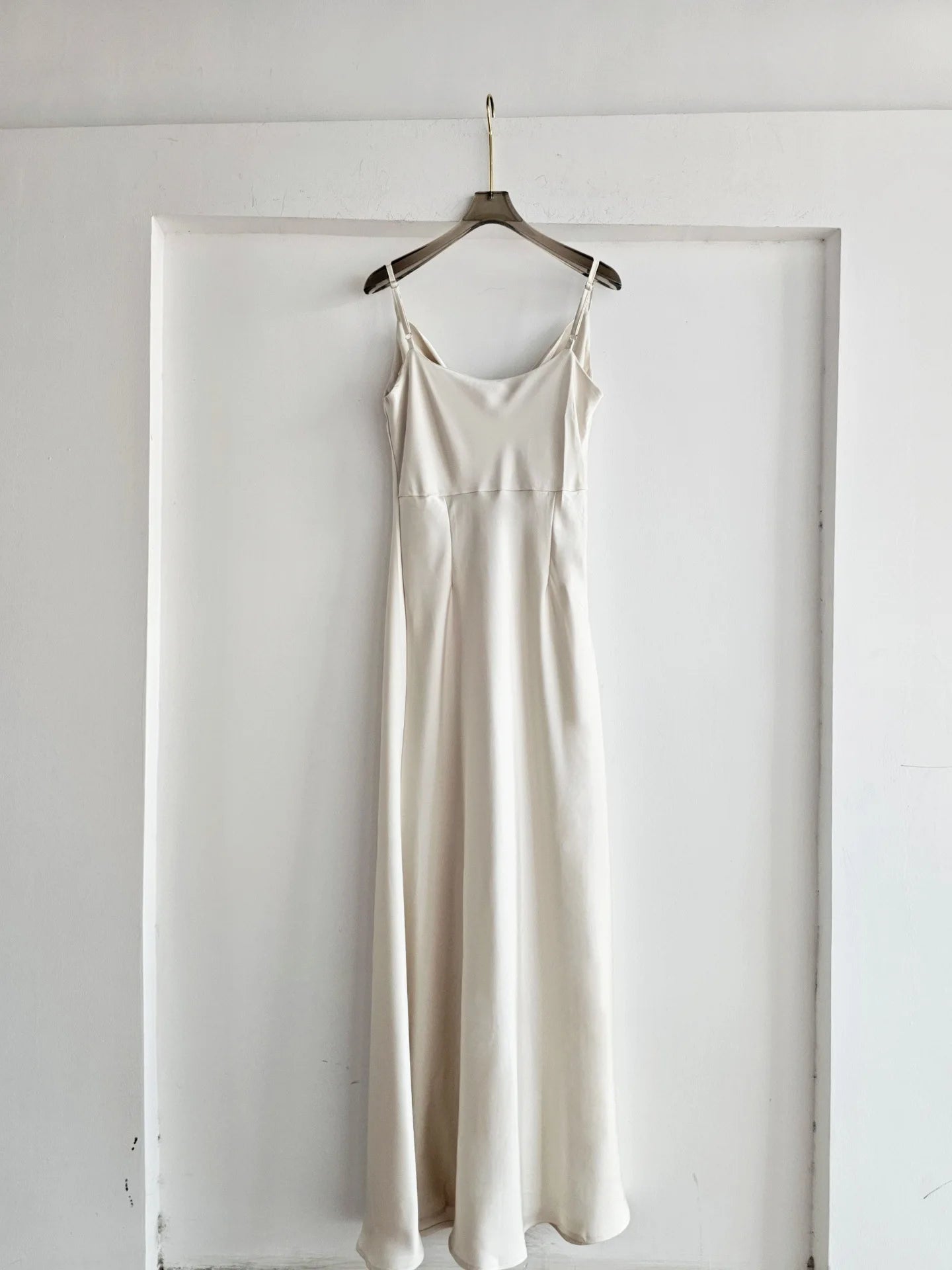 Acetate Satin Long Dress Women's Vacation Gown U-Neck Strapless Luxury Elegant Draped Skirt Three-Dimensional Effect Dyed