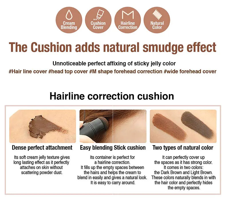 14 Color Temporary Hairline Powder Stick,Waterproof Hairline Filling Powder,Hair Shadow Powder,Hair Shading Sponge Pen