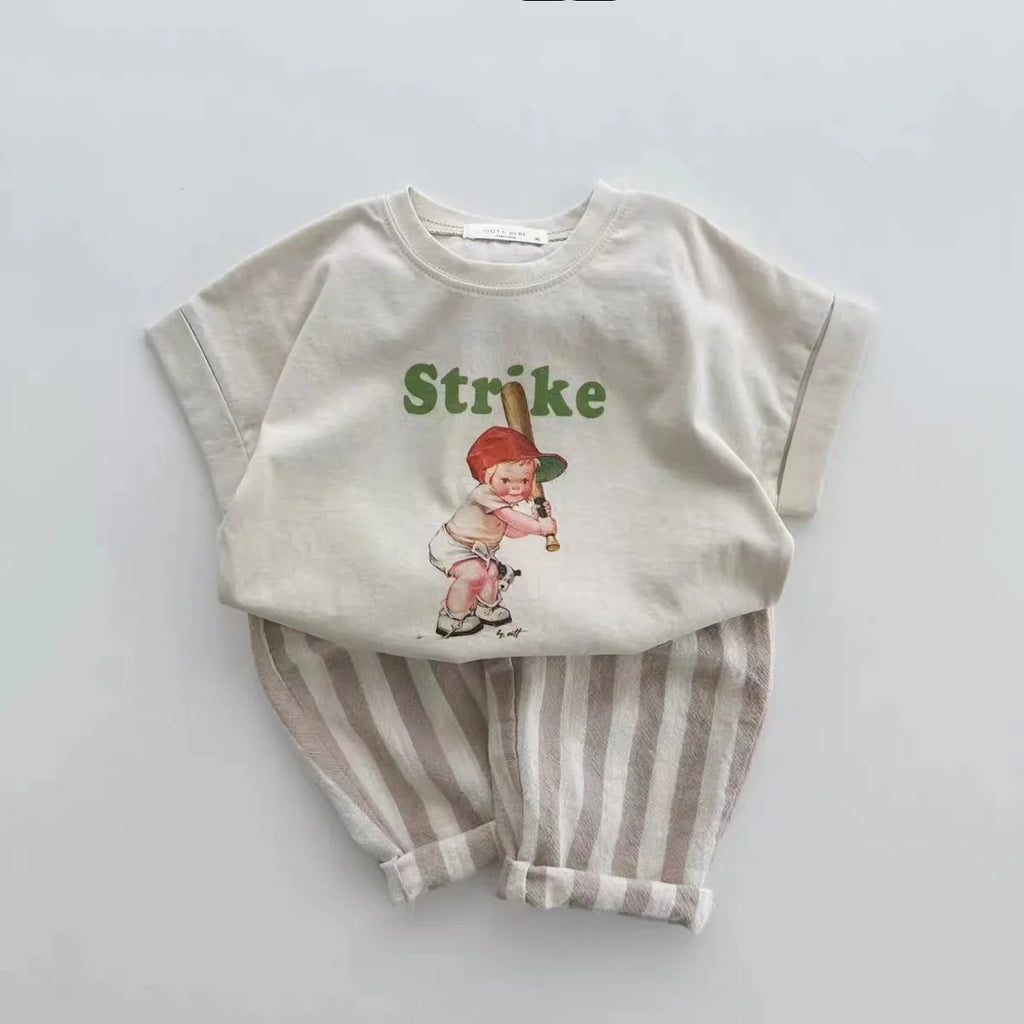 0-2Yrs Newborn Baby Boys Stripe Pants Cotton Casual Linen Elastic Trouers Toddler Infant Kids Girls Loose Pants