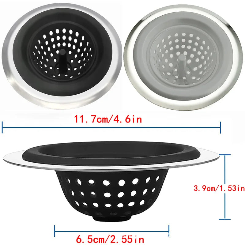 Kitchen Silicone Sink filter Sewer Anti-Clogging food Waste Strainer Hair Catcher Water Stop Stopper for Bathroom Accessories