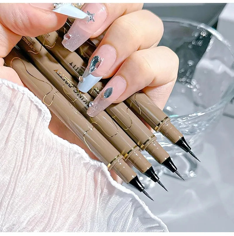 0.005mm Waterproof Liquid Eyeliner Matte Long Lasting Quick Dry Ultra-thin Eyeliner Lower Eyelash Pen Non Smudging Korean Makeup
