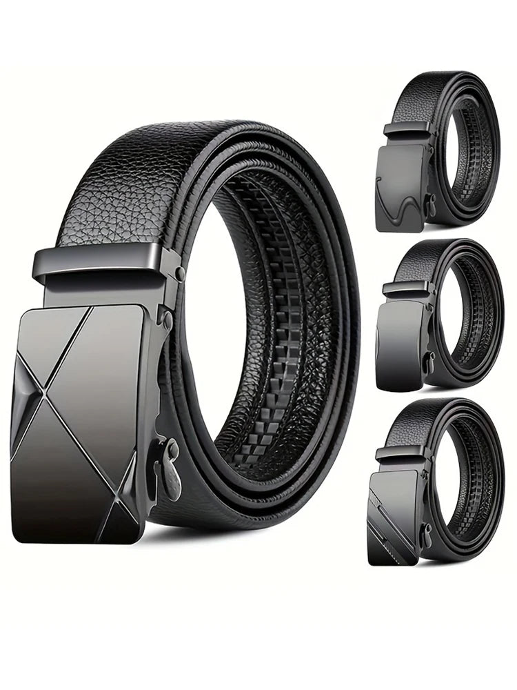 New Men's Belt Fashion Automatic Buckle Business Leather Belts For Men Jeans High Quality Strap