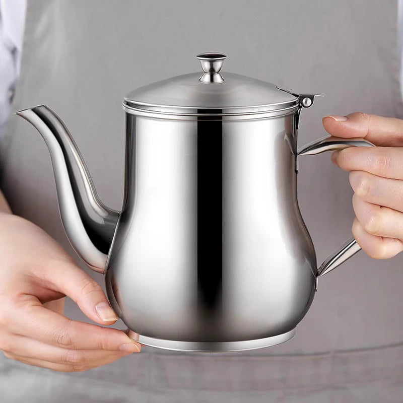 1Pcs Household Stainless Steel Oil Pot with Filter Oil Filter Pot Cooking Household Leak Proof Oil Pouring Seasoning Bottle Tool