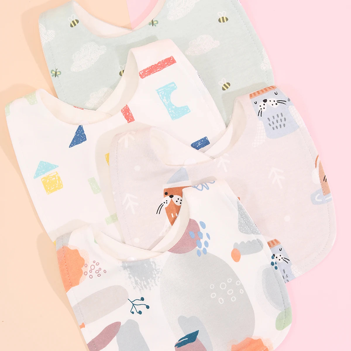 Cotton Soft Baby Adjustable Bandana Bibs Set Of 4 For Newborns And Toddlers Dribble Bibs