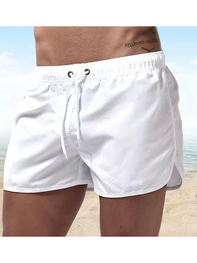 Men's Swim Shorts Swim Trunks Quick Dry Board Shorts Bathing Suit Breathable Drawstring With Pockets for Surfing Beach Summer