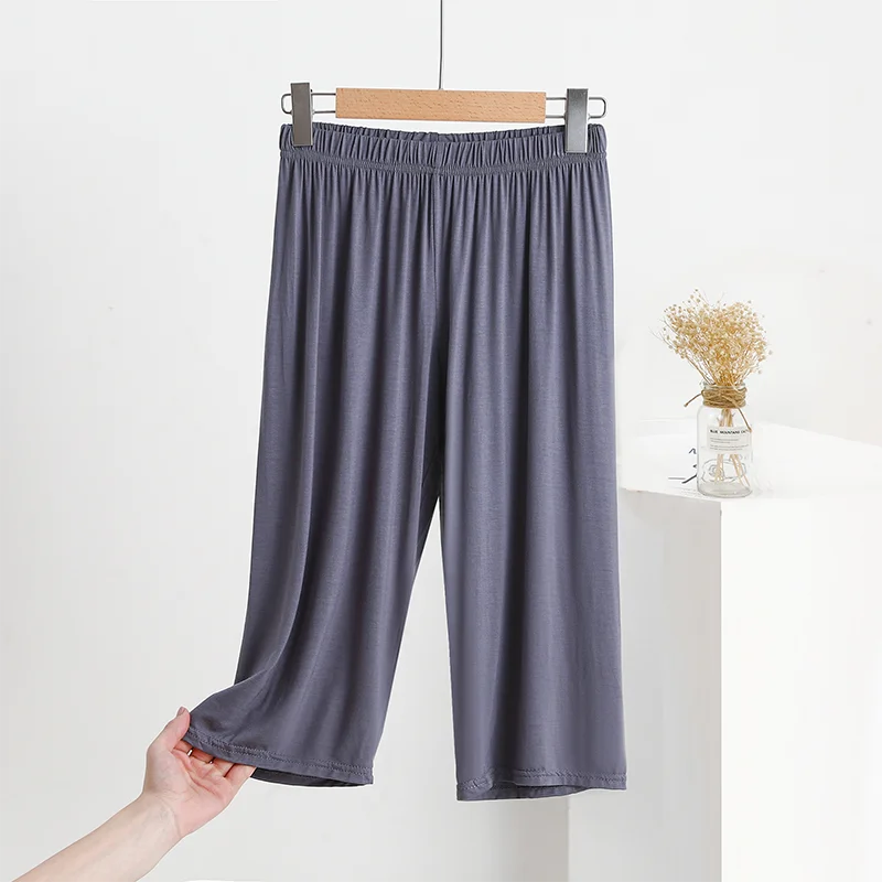 Modal Loose Sporty Summer Sleepwear Women's Casual Pants Straight Leg Wide Leg Big Size Thin Short Shorts Home Comfortable