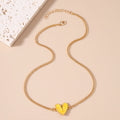 Cute Love Heart Pendant Necklace for Women Girls Gold Color Choker Necklaces Chain Birthday Jewelry Gifts