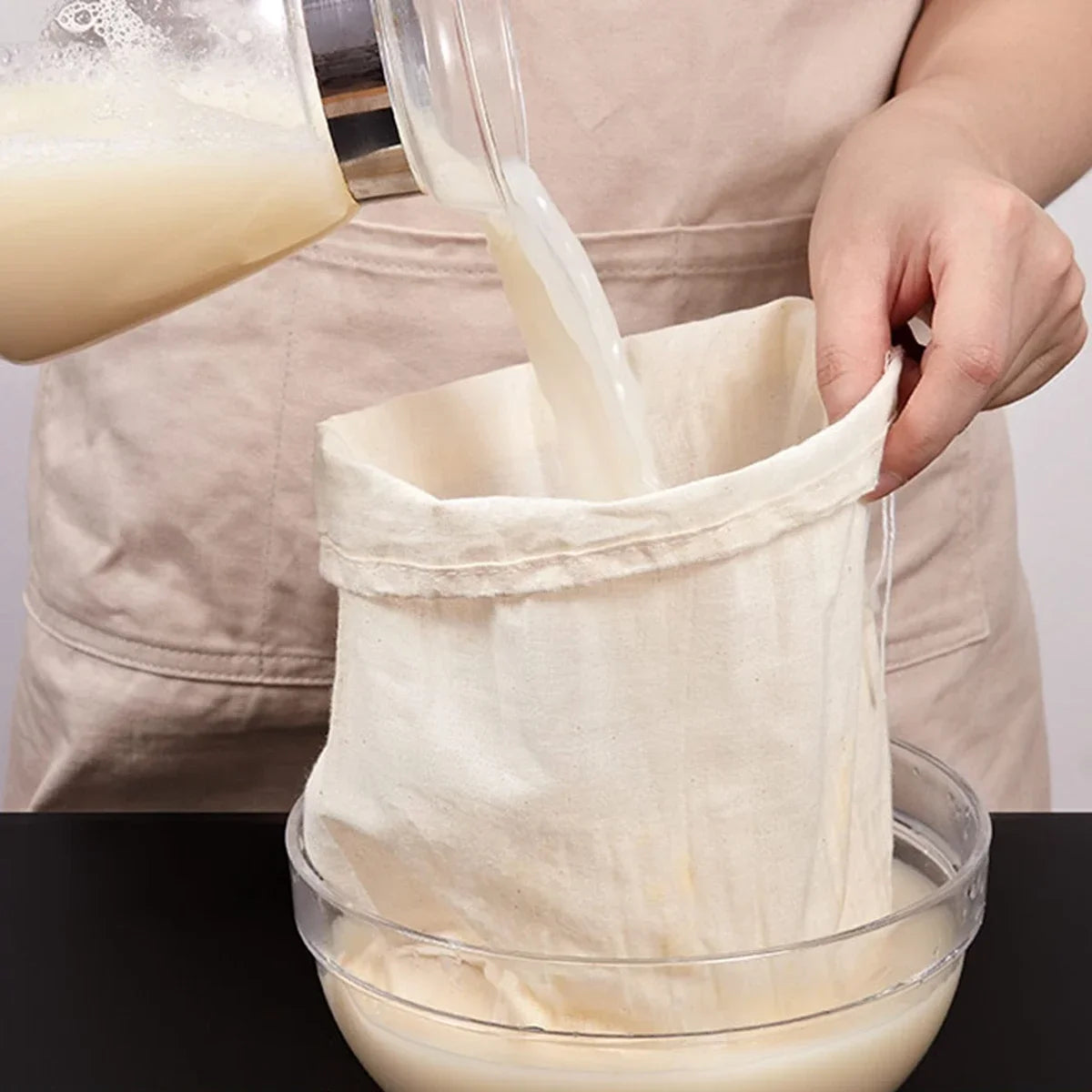 Bolsa para Leche Vegetal, Gadgets de Cocina para el Hogar, Escurridor de Platos, Utensilios de Cocina, Reutilizables, Sin Blanquear, Cosas Útiles para Cocina, Comedor, Bar, Herramientas de Filtro