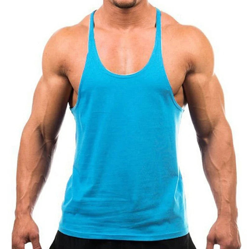 2023 New Bodybuilding Brand Jogger Gym Singlet Training Bodybuilding Tank Top Vest Shirt Sleeveless Fitness Cotton Shirt For Men