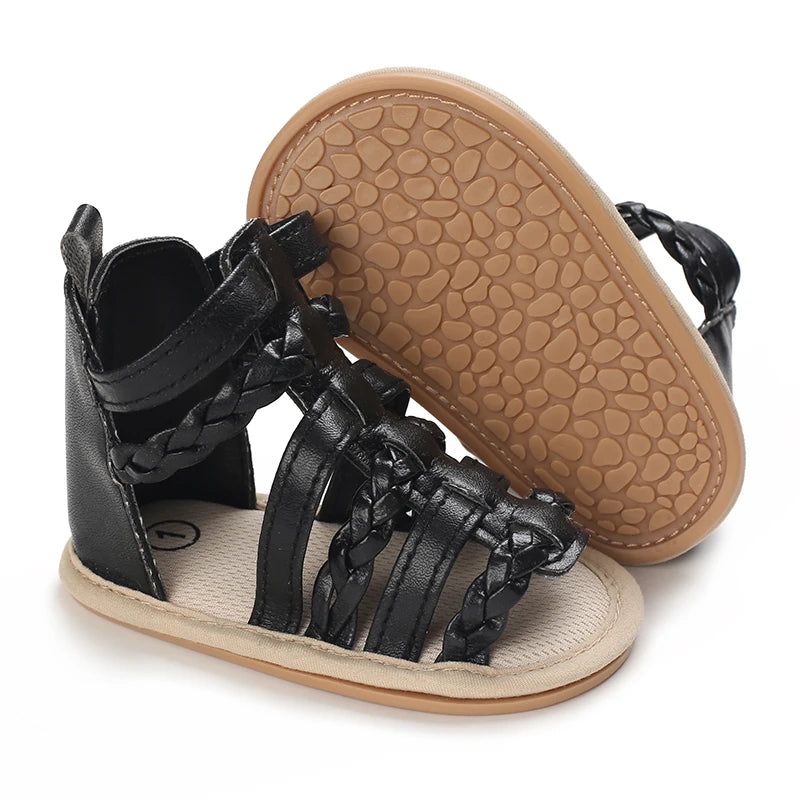 Cute and sweet high top sandals for spring and summer, comfortable and breathable for baby girls. Pre step walking shoes