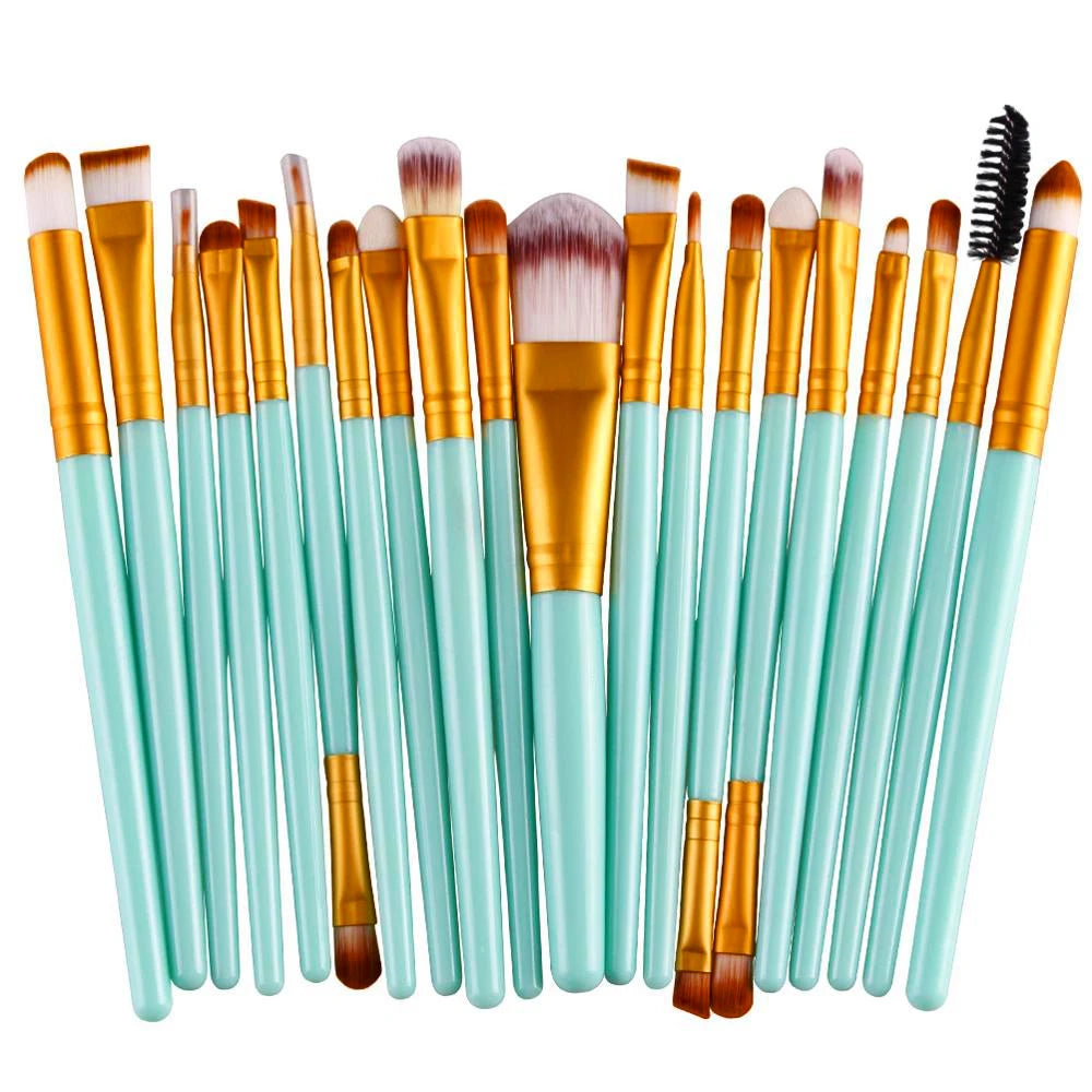 Eye Makeup Brushes Set 20Pcs Full Professional Tools For Beginners Versatile Eyeliner Brush